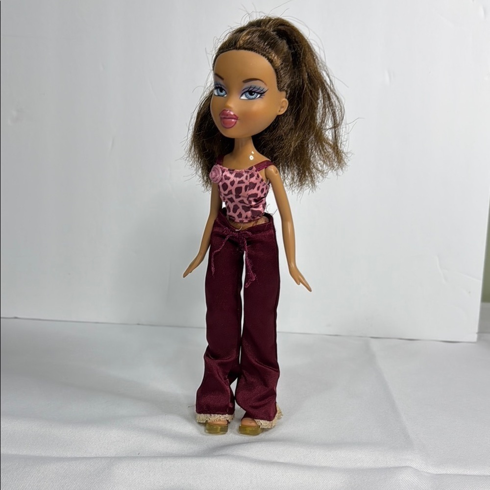 Red Doll Jumpsuit with Decorative Detailing